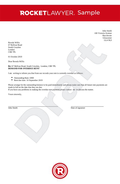 Rent Demand Letter UK Template Make Yours For Free