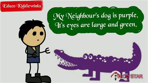 My Neighbours Dog Is Purple Educo Kiddiewinks Youtube