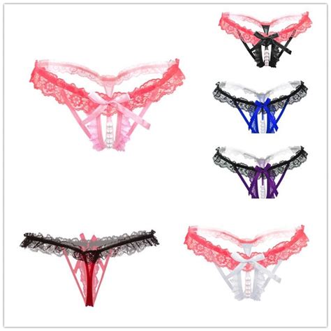 Buy Chamsgend Hollow Pearls Womens Lace Sexy Thong
