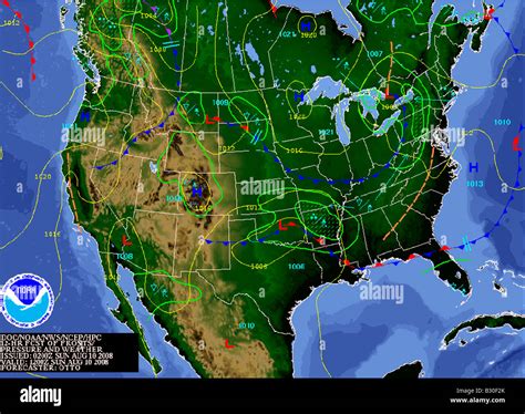 Mappa Meteo America Del Nord Foto Stock Alamy