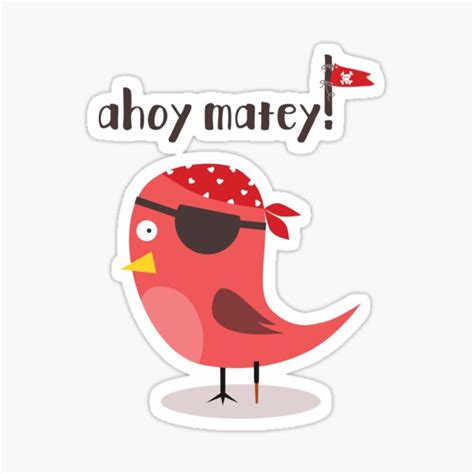 Ahoy Matey Hello My Friend Sticker By Colorboxes Redbubble