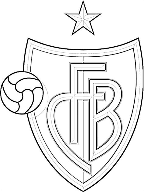 Fussball ausmalbilder wappen print juventus logo soccer coloring pages or. Kleurplaat met FC Basel logo | Gratis kleurplaten