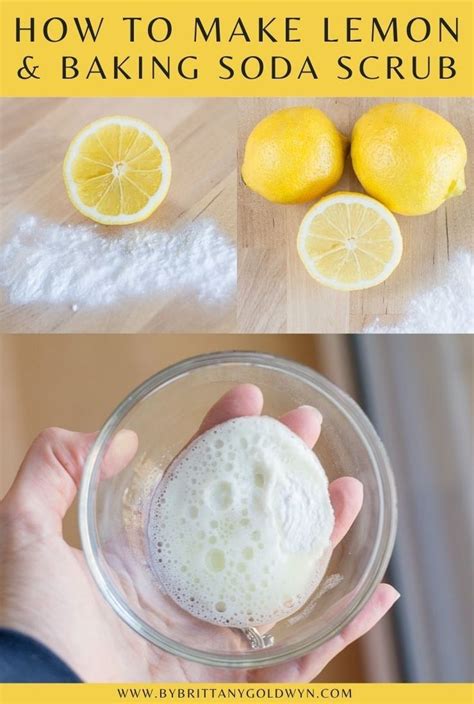 How To Make A Diy Lemon And Baking Soda Scrub Baking Soda Scrub