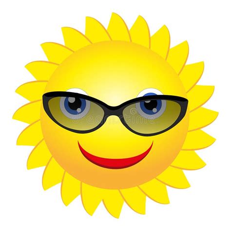Sun With Sunglasses Stock Vector Illustration Of Happy 24723510