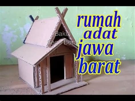 Alat dan bahan untuk membuatnya yaitu kardus , lem bakar , penggaris , gunting. tutorial membuat miniatur Rumah joglo dari (kardus) - YouTube