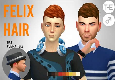 De 13 Bästa Sims 4 Hair Male Maxis Match Bilderna På Pinterest