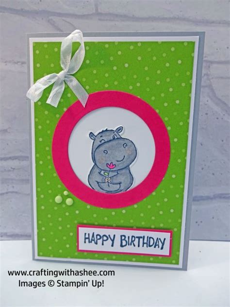 Make A Hippo Birthday Card Come And See Crafting With Ashee
