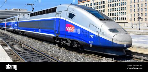 High Speed Train Close Up France Aerodynamics On Sncf Tgv High Speed