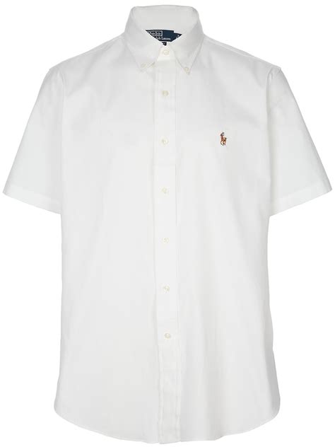 Lyst Polo Ralph Lauren Short Sleeved Shirt In White For Men