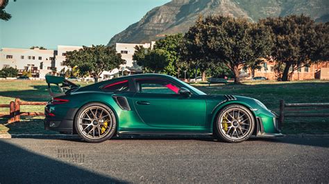 Gorgeous Porsche Gt2rs Finished In Ultra Rare Pts Porsche Racing Green