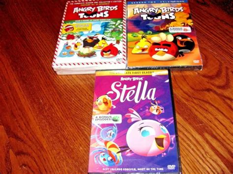 lot of angry birds complete season 1 and 2 season 2 vol 1 and stella] 5 dvd set 22 95 picclick