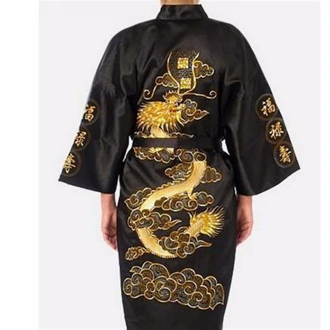 Buy Black Chinese Mens Traditional Embroidery Satin
