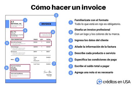 ¿cómo Hacer Un Invoice Gratis En Español Ejemplos