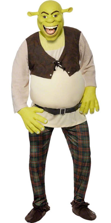 Mens Complete Shrek Green Orge Movie Fiona Donkey Fancy Dress Halloween