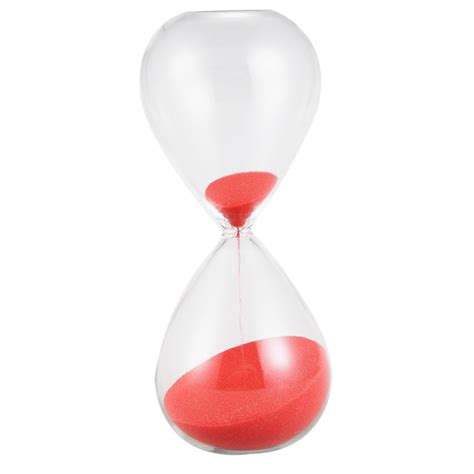 Hot Sale Large Fashion Red Sand Glass Sandglass Hourglass Timer Clear Smooth Glass Measures Home