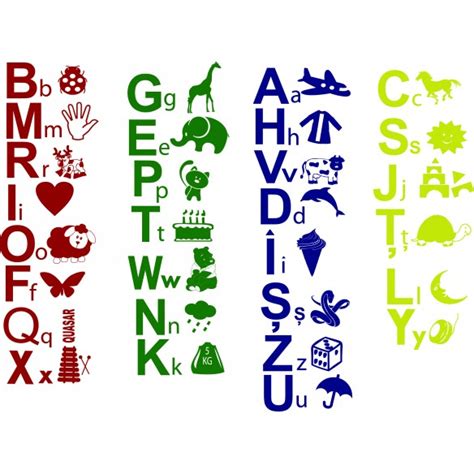 Sticker Decorativ Pentru Scoli Si Gradinite Alfabetul