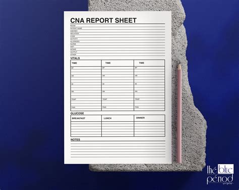 Printable Cna Report Sheet Etsy