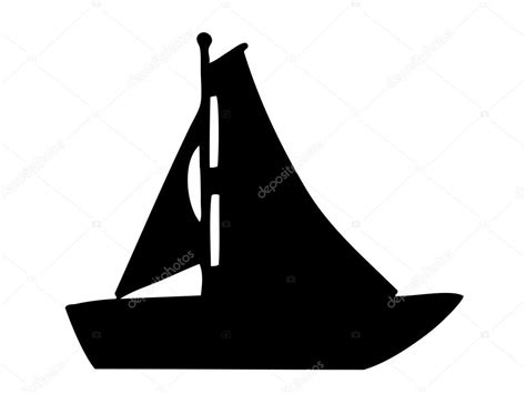Sailboat Silhouette — Stock Vector © Happyroman 11491926