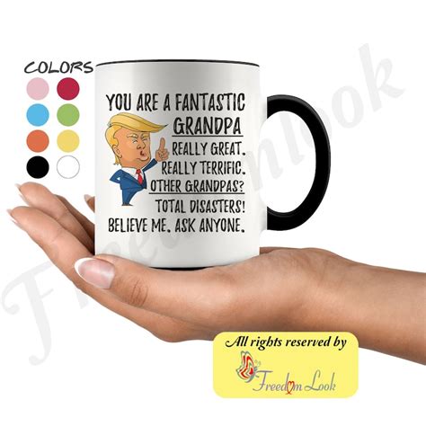 Funny Grandpa Coffee Mug Grandpa Ts Funny Trump Ts Etsy