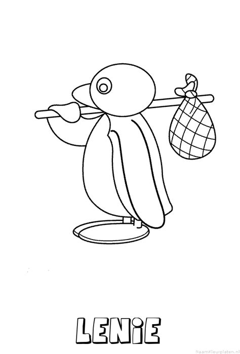 Lenie pingu Naam Kleurplaat