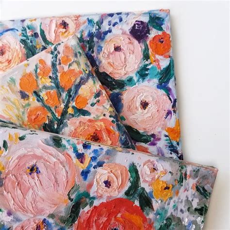 Bold And Vibrant Floral Paintings Perfect For A Bohemian Style Home