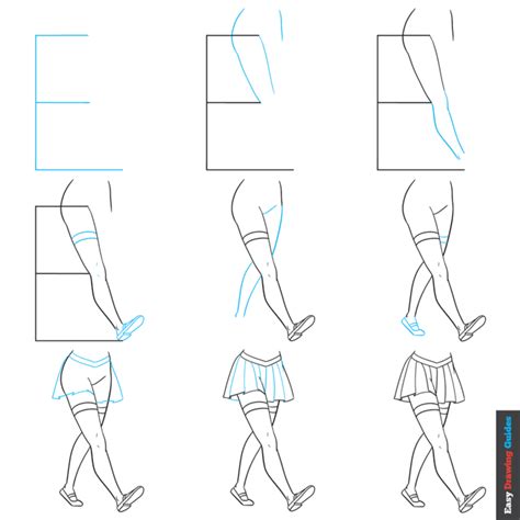 How To Draw Anime Female Legs Easy Step By Step Tutorial