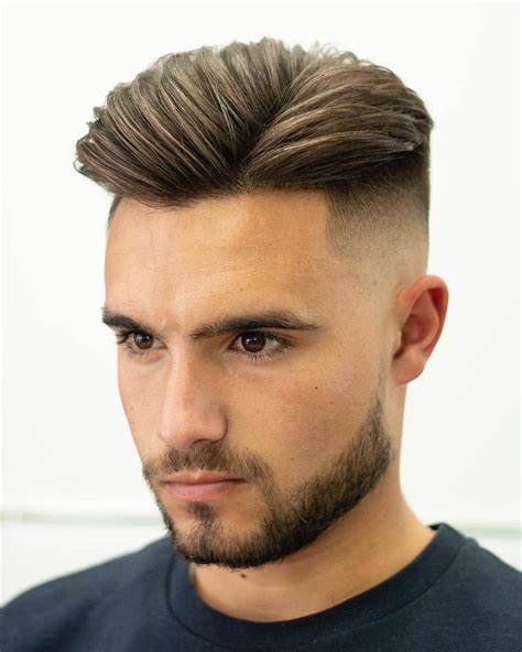 Centre Parting Fade Haircut For Men Wavy Haircut
