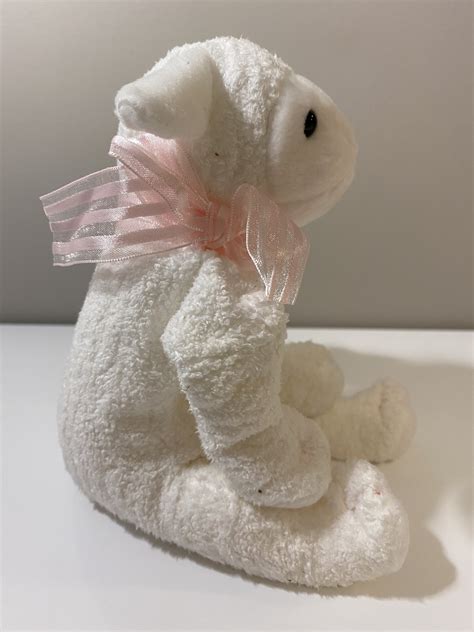 Ty Beanie Baby Lullaby The Lamb With Adorable Pink Bow 6 Etsy