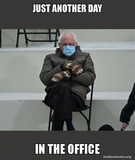 Just Another Day In The Office Bernie Sanders At The Inauguration