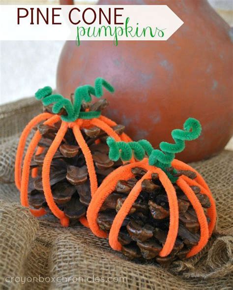 Easy Pine Cone Pumpkin Craft For Kids Halloween Fall Pinecones