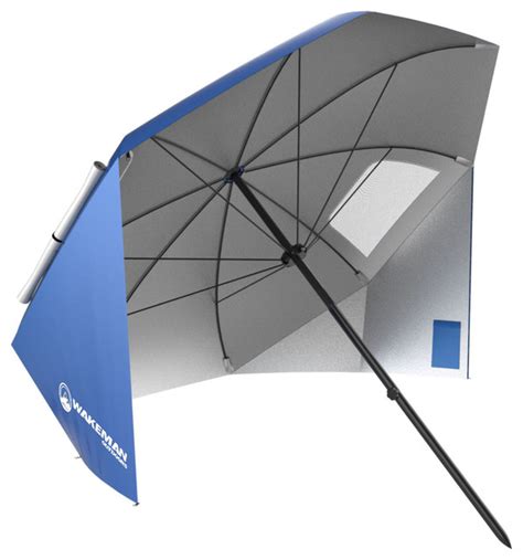 Umbrella Sun Shelter Portable Canopy Blue Contemporary Outdoor