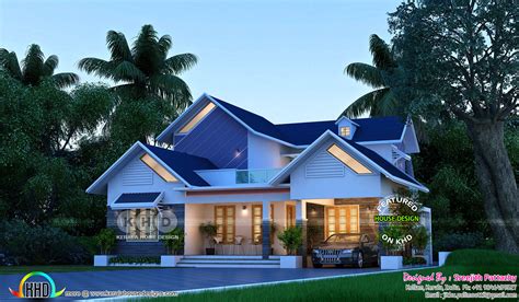 2872 Sq Ft European Model Sloping Roof Home Kerala Home Design And