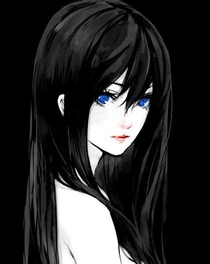 Long Hair With Bangs Long Black Hair Female Anime Hairstyles With