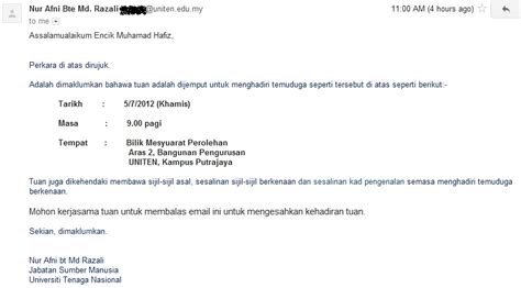 Bagaimana cara membalas email undangan interview dengan baik dan benar? Cara Membalas Email Dalam Bahasa Melayu