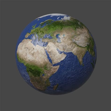 3d Model Planet Earth 8k Textures Vr Ar Low Poly Cgtrader
