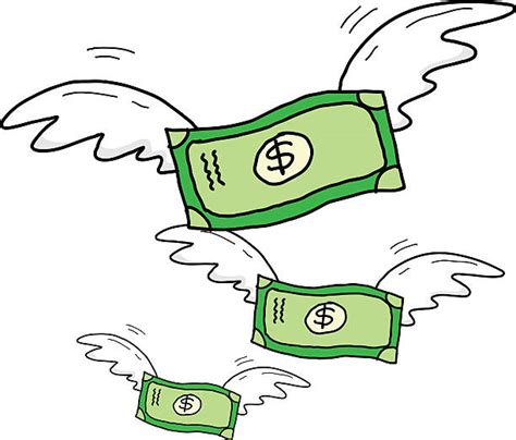 Drawing Of The Money Flying Illustrations Royalty Free Vector Graphics
