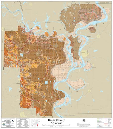 Desha County Arkansas 2023 Soils Wall Map Mapping Solutions