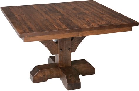 Pedestals are sold as a kit (base and feet), or separately. Reagan Single Pedestal Dining Table | Amish Reagan ...