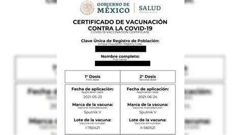 ¿cómo Sacar El Certificado De Vacunación Covid 19 Unión Cdmx