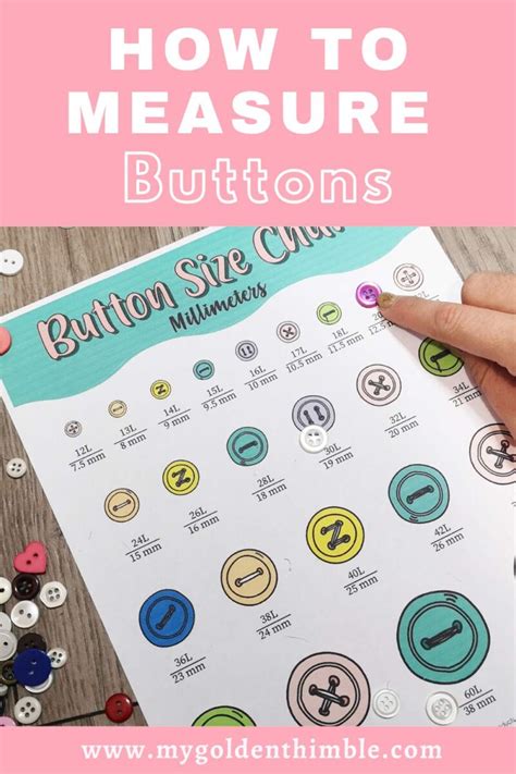 Easy Button Sizes Guide With Free Printable Chart