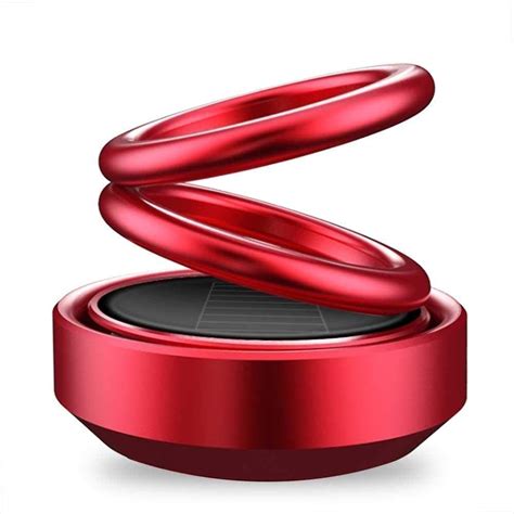Buy Red Solar Power Rotating Double Ring Perfume Fragrance Air