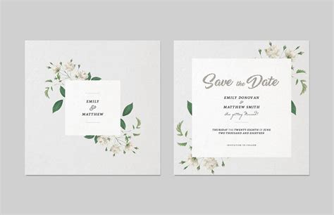 Designed with whcc's specifications, any kind of modification can be easily made to the template which makes it easy for users and designers to create a wedding announcement card in. Save the Date Invitation Template — Medialoot