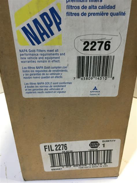 Napa Filter 2276 Ebay