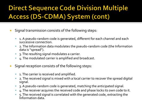 Ppt Code Division Multiple Access Cdma Transmission Technology