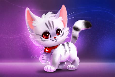 Cute Kitty Digital Art Hd Artist 4k Wallpapers Images Backgrounds Photos And Pictures