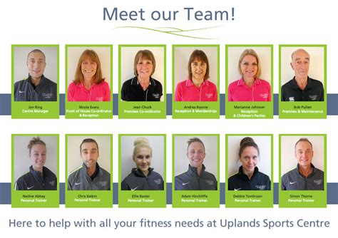 Meet Our Team Uplands Sports Centre