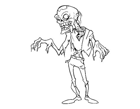 A Zombie Coloring Page Coloring Library