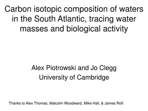 Ppt Alex Piotrowski And Jo Clegg University Of Cambridge Powerpoint