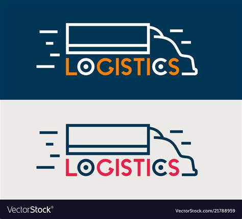 Logistics Icon Company Business Logo Truck Vector Image