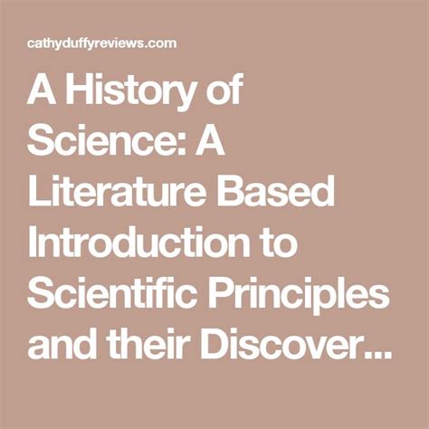 A History Of Science A Literature Based Introduction To Scientific